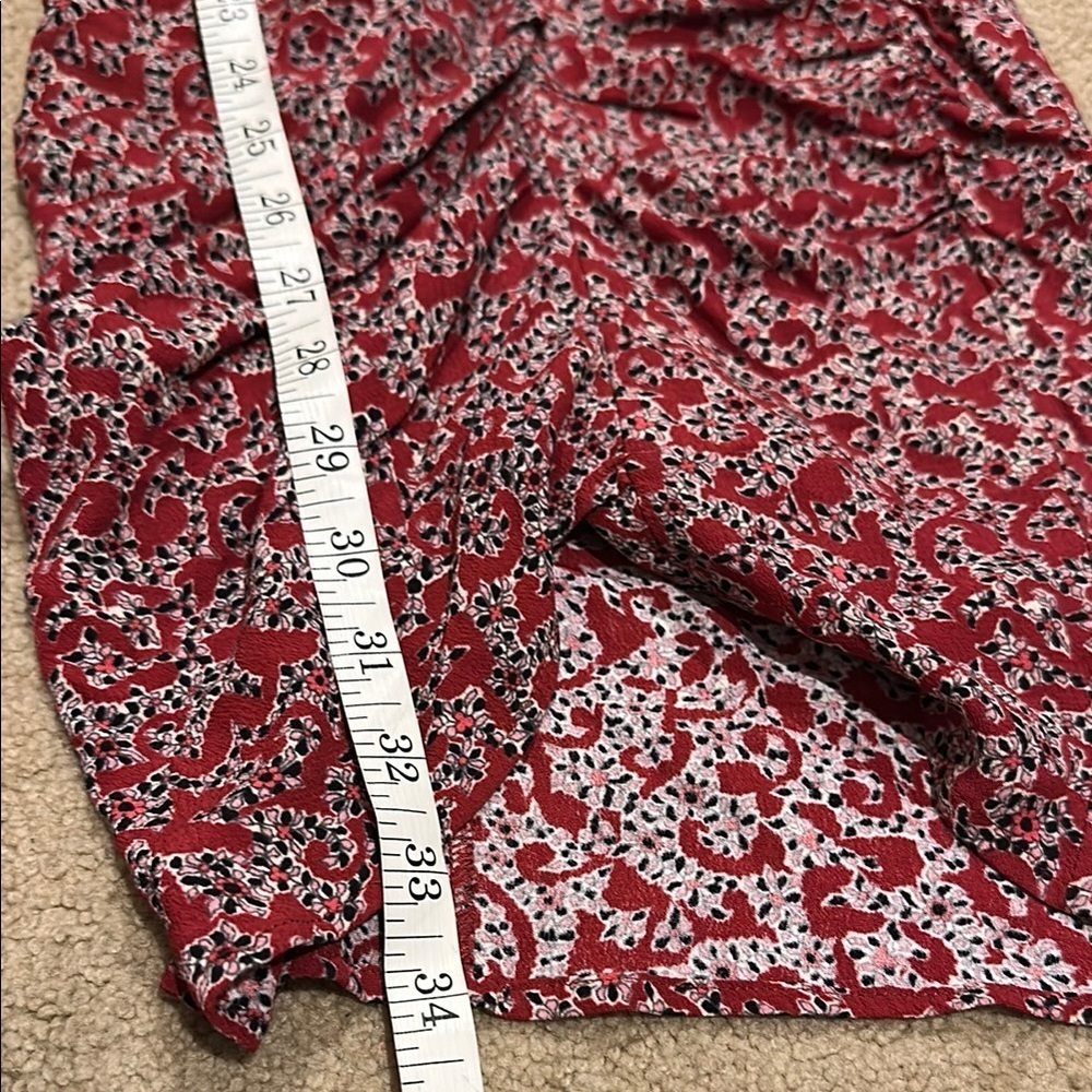 ba&sh Red Ruched Wrap Cocktail Dress - Picture 5 of 8